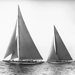 SAILBOATS IN THE AMERICA'S CUP, 1934 (DETAIL)