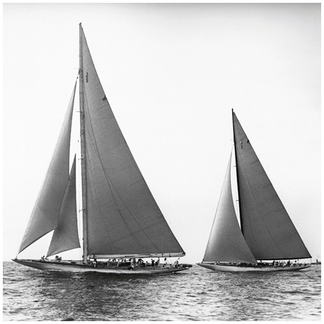 SAILBOATS IN THE AMERICA'S CUP, 1934 (DETAIL)
