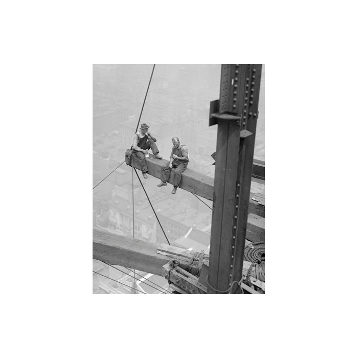 WORKERS SITTING ON STEEL BEAM, 1926