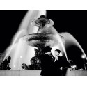 MAN AND WOMAN NEAR FOUNTAIN, PARIS 1951