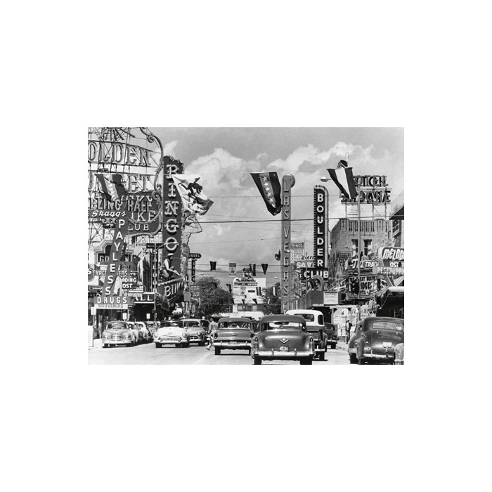 CASINO SIGNS ALONG LAS VEGAS STREET, CA. 1954