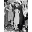 KISSING ON V-E DAY, 1945