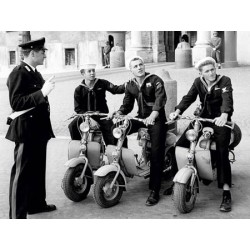 OUT FOR A MOTORBIKE RIDE, ROME 1954