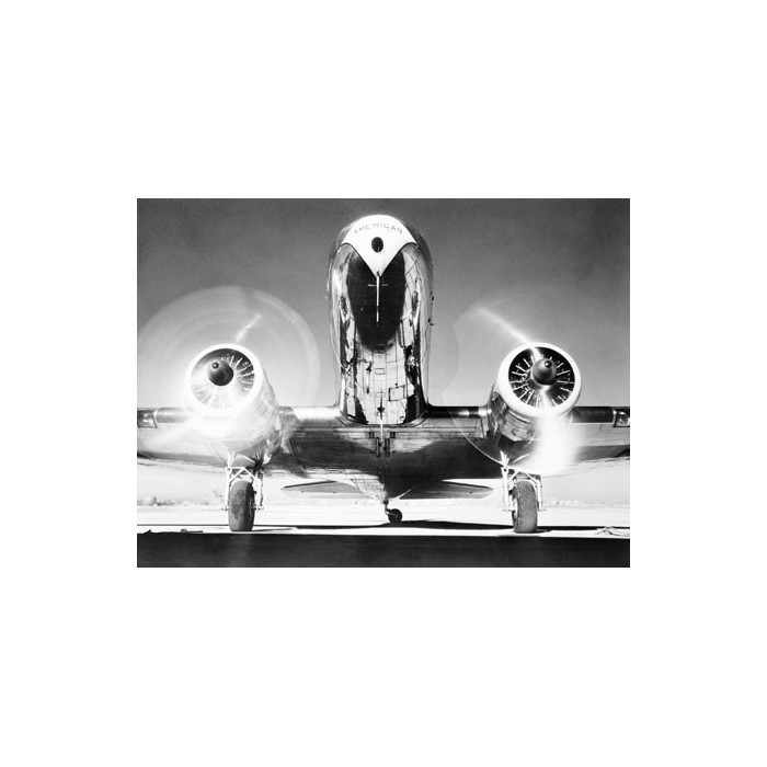 FRONT VIEW OF PASSENGER AIRPLANE