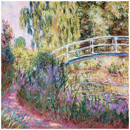 THE JAPANESE BRIDGE, POND WITH WATER LILLIES 