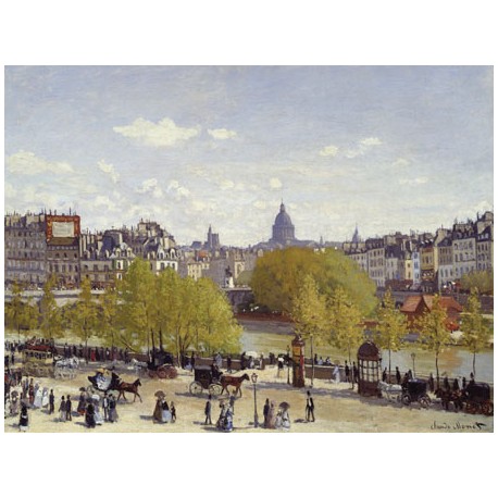 LE QUAI DU LOUVRE A PARIS EN 1867