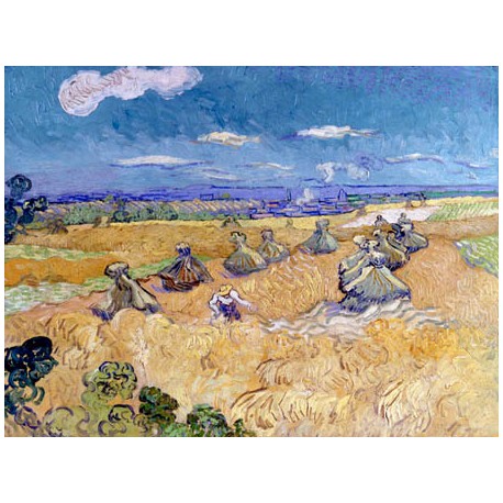 WHEAT FIELDS WITH REAPER, AUVERS
