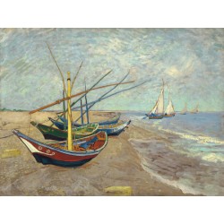 FISHING BOATS ON THE BEACH AT LES SAINTES-MARIES-DE-LA-MER 