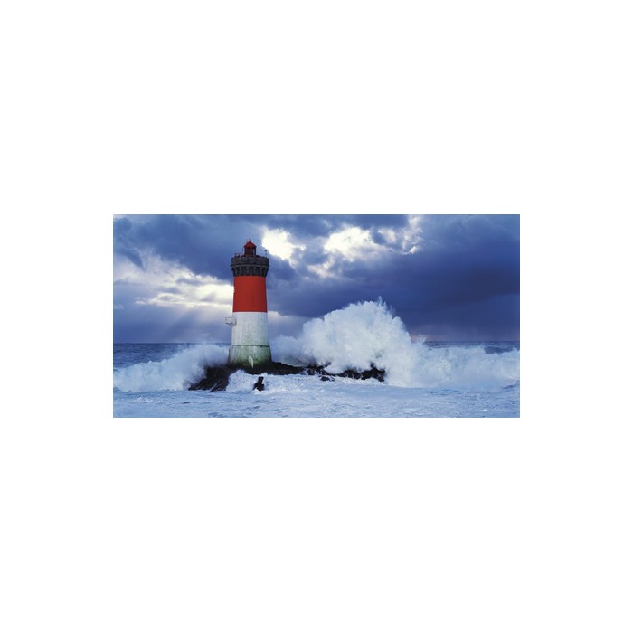 PHARE DES PIERRES-NOIRES LORS D'UNE TEMPÊTE