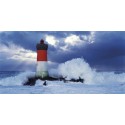 PHARE DES PIERRES-NOIRES LORS D'UNE TEMPÊTE