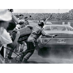 STOCK CAR IN PIT STOP, DAYTONA, FLORIDA 1974