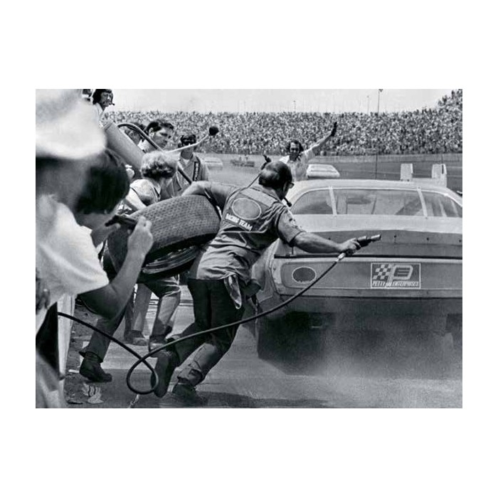 STOCK CAR IN PIT STOP, DAYTONA, FLORIDA 1974