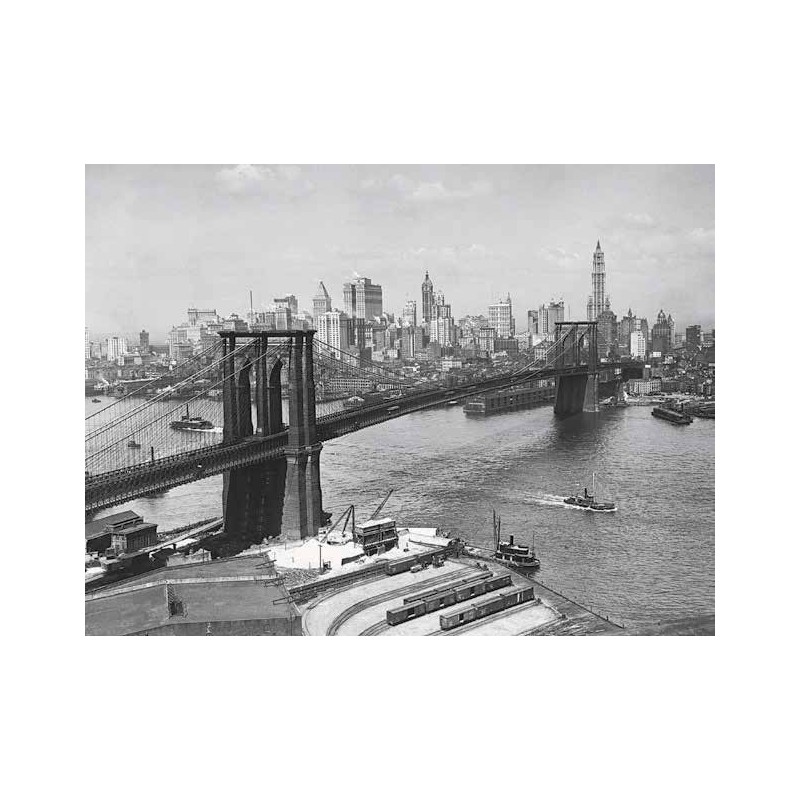 THE BROOKLYN BRIDGE AND MANHATTAN, NYC