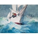 REEFING SAILS AROUND DIAMOND SHOALS