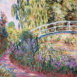 THE JAPANESE BRIDGE, POND WITH WATER LILLIES 