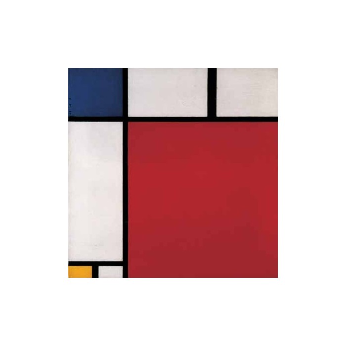 COMPOSITION WITH RED, BLUE AND YELLOW