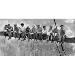 NEW YORK CONSTRUCTION WORKERS LUNCHING ON A CROSSBEAM, 1932 (DETAIL)