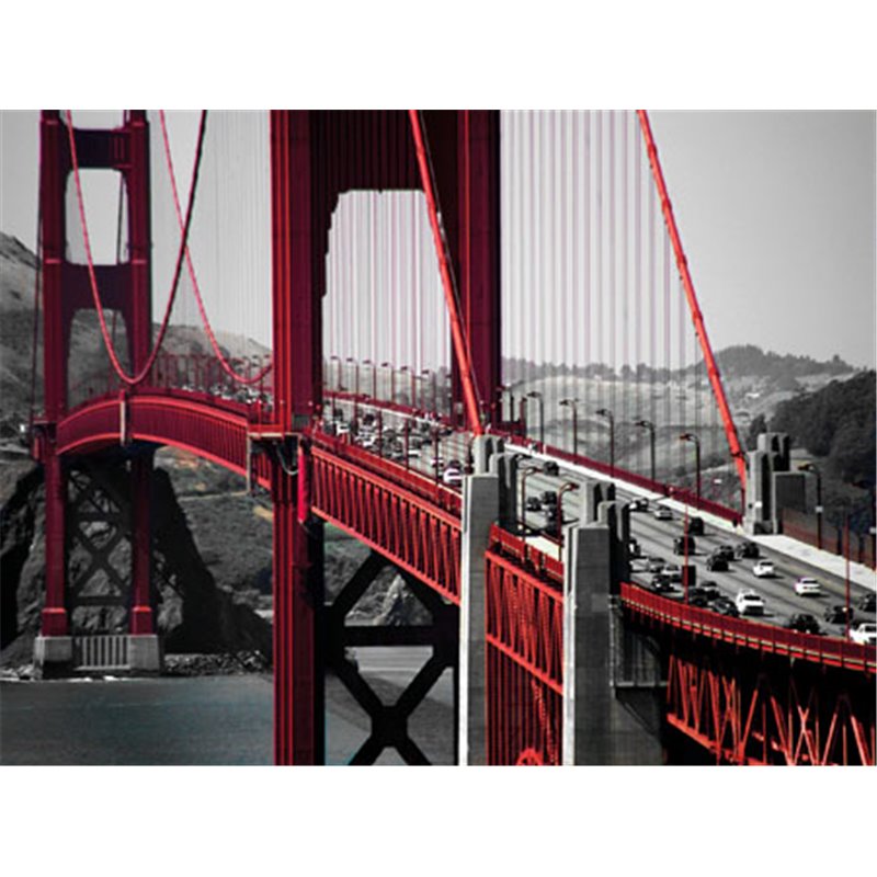 CARS CROSSING THE GOLDEN GATE BRIDGE, SAN FRANCISCO