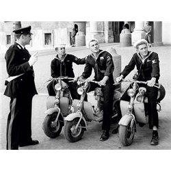 OUT FOR A MOTORBIKE RIDE, ROME 1954