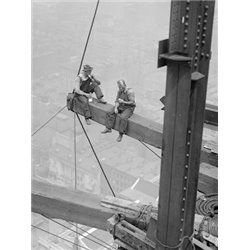 WORKERS SITTING ON STEEL BEAM, 1926