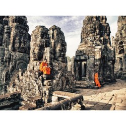 BOY MONKS READING IN ANGKOR WAT…