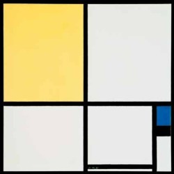 COMPOSITION WITH BLUE AND YELLOW