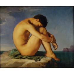 JEUNE HOMME NU ASSIS, 1855