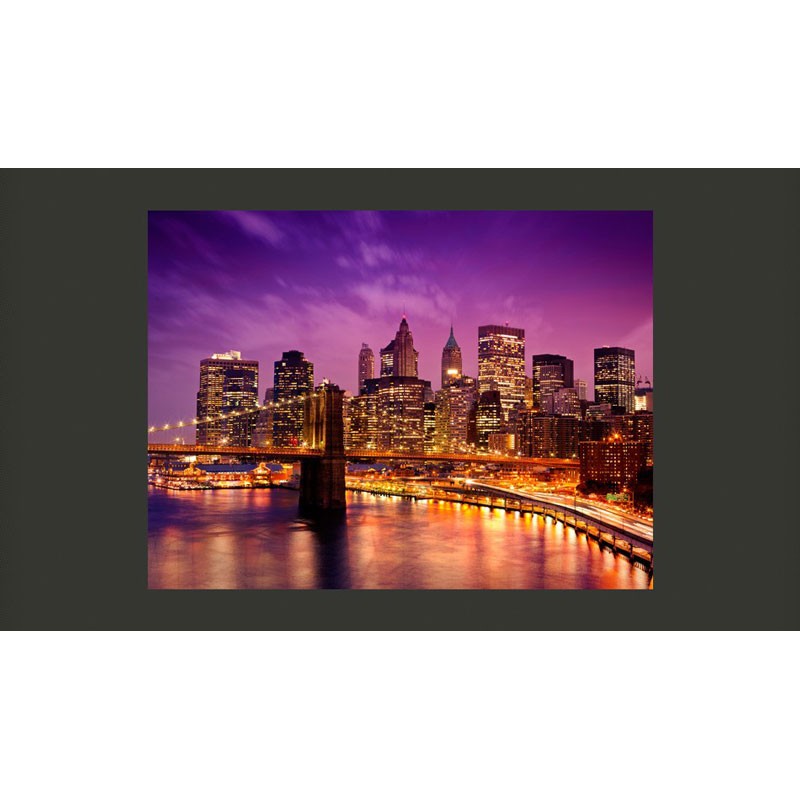 Fotomural Manhattan y el Puente Brooklyn de Noche