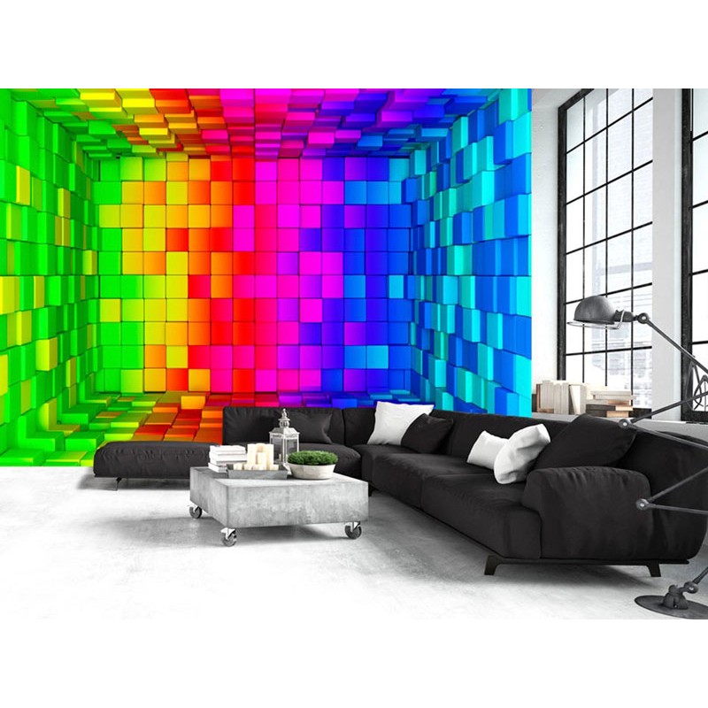 Fotomural Rainbow Cube