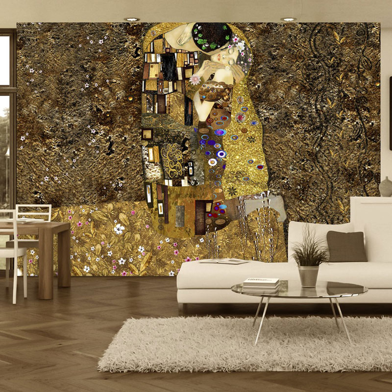 Fotomural Klimt, El Beso (dorado)