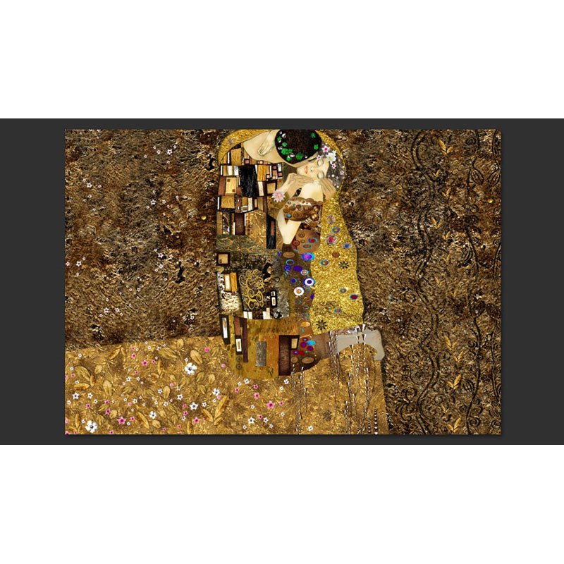 Fotomural Klimt, El Beso (dorado)