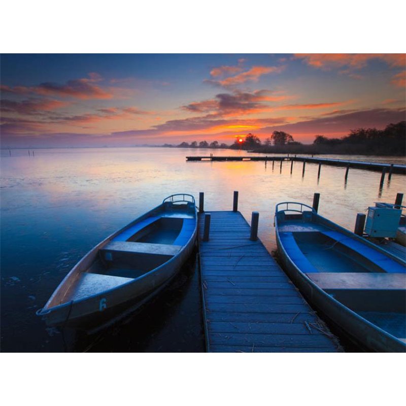 Fotomural Sunset Boats