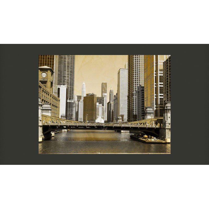 Fotomural Chicago Bridge, efecto Vintage
