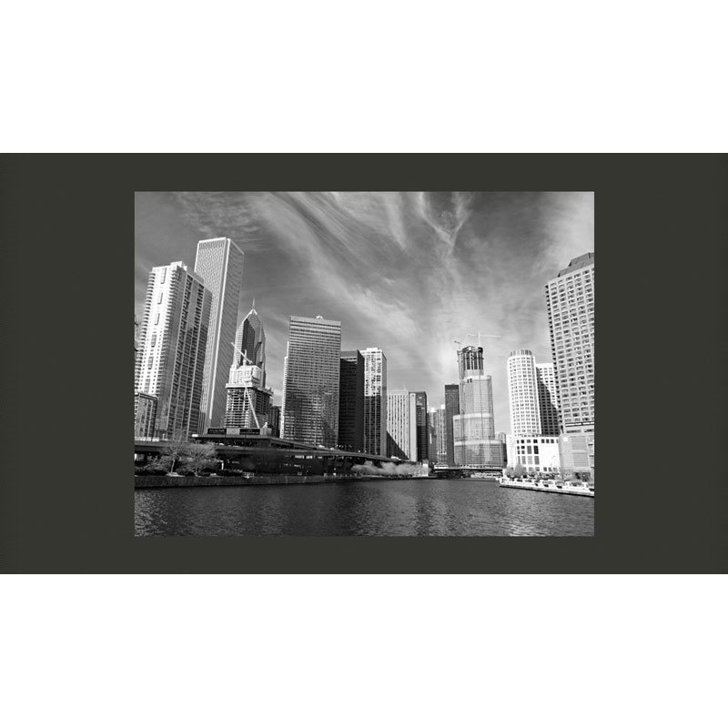 Fotomural Panorámica de Chicago Blanco y Negro