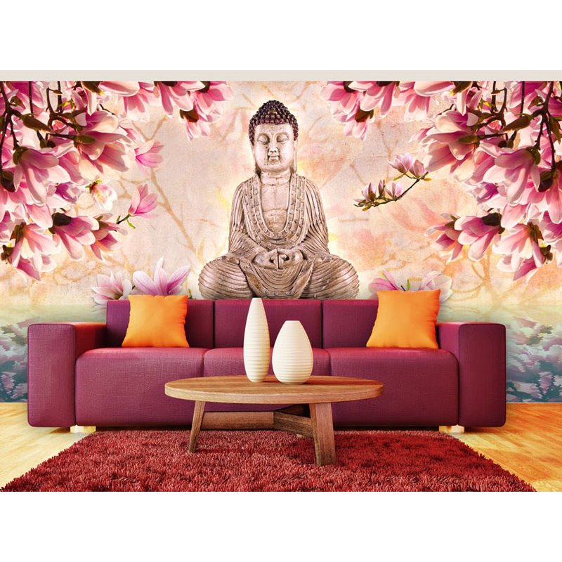 Fotomural Buda con Magnolias