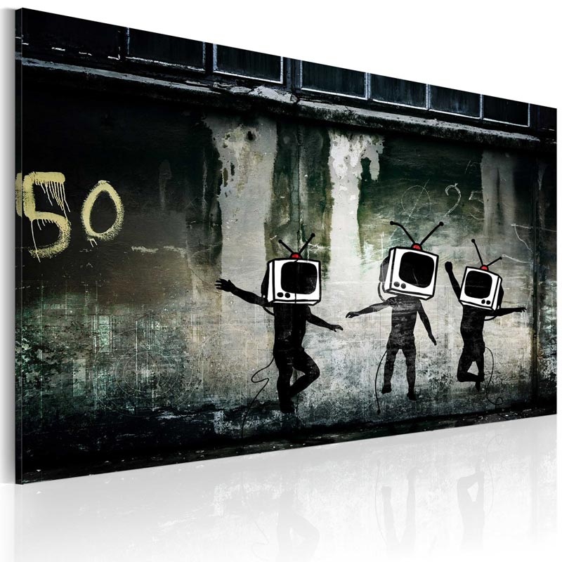 Cuadro Baile de las cabezas TV (Banksy)