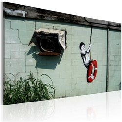 Cuadro Niño en un columpio (Banksy)
