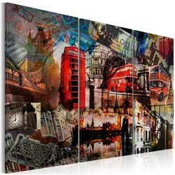 Cuadro Londres collage - tríptico