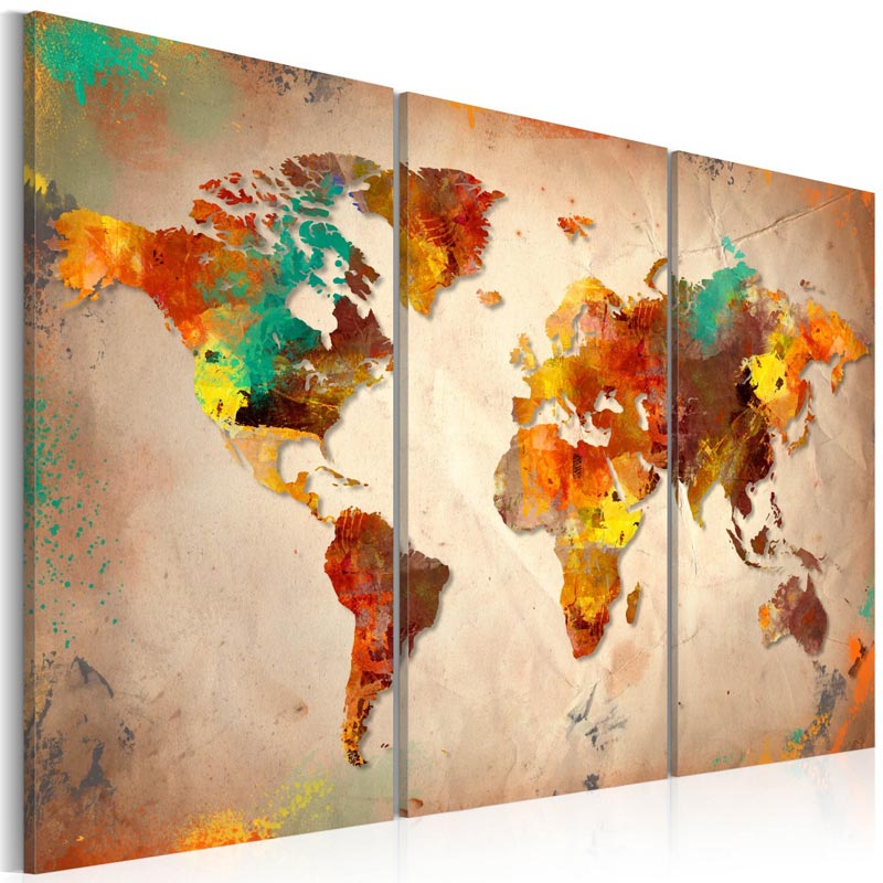 Cuadro Painted World - triptych