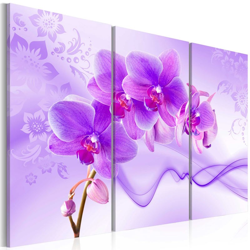 Cuadro Orquídea sutil - violeta