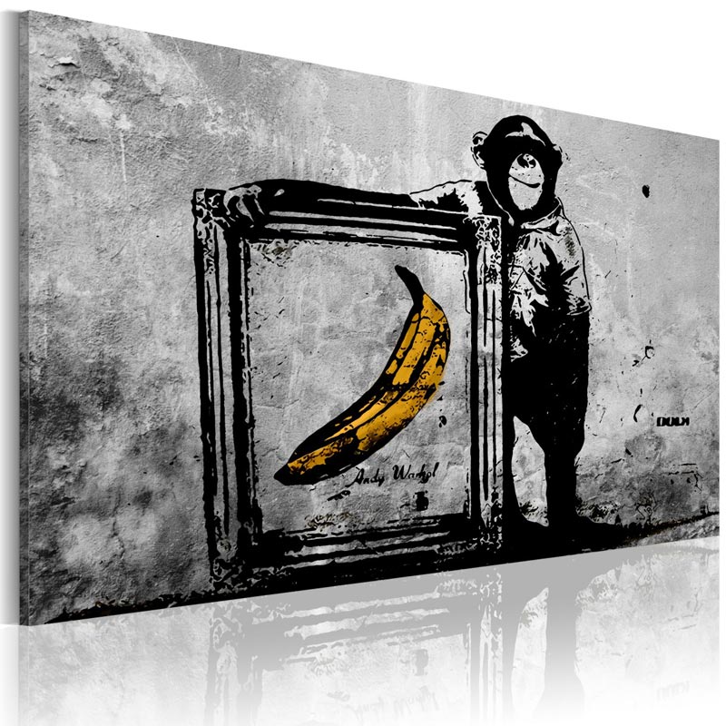 Cuadro Inspired by Banksy - black and white