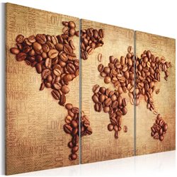 Cuadro Café de todo el mundo - tríptico