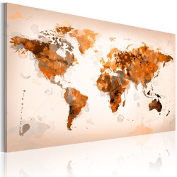 Cuadro Map of the World - Desert storm