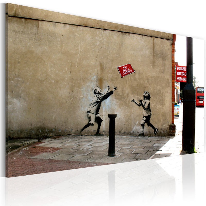 Cuadro Prohibido jugar al fútbol (Banksy)