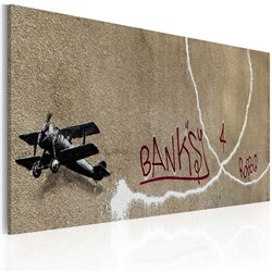 Cuadro El avión de amor (Banksy)