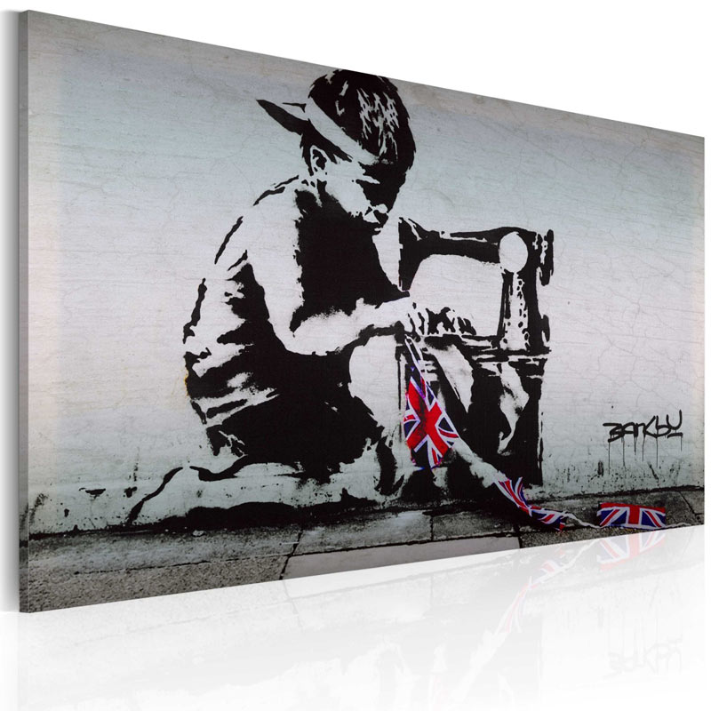 Cuadro Union Jack Kid (Banksy)