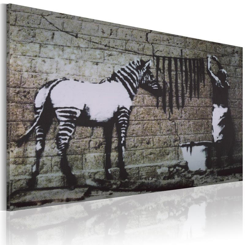 Cuadro Zebra lavandose (Banksy)