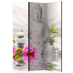 Biombo Buddha and Orchids