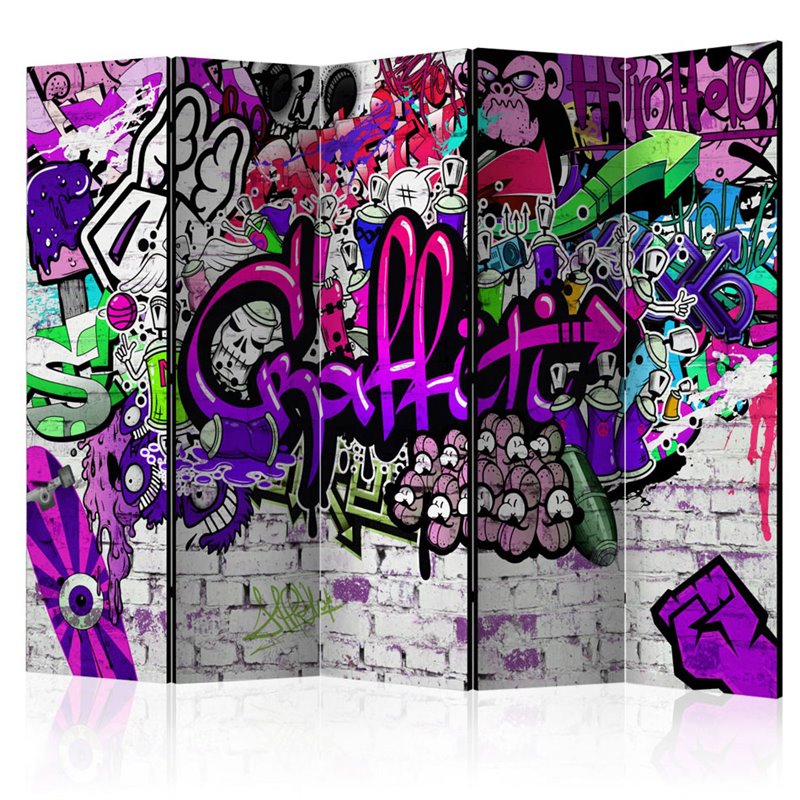 Biombo  Purple Graffiti