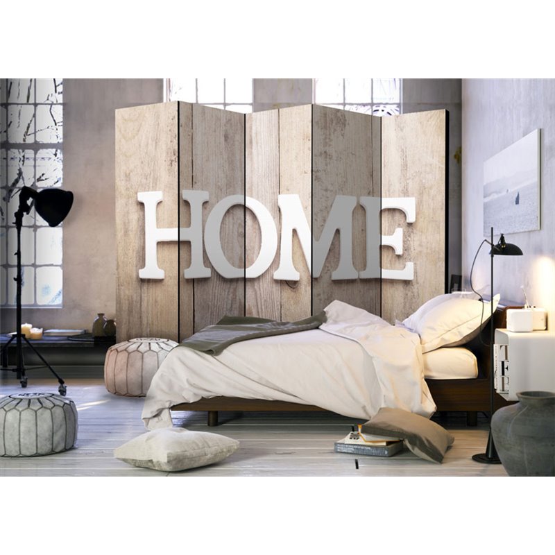 Biombo Room divider – Home on wooden boards